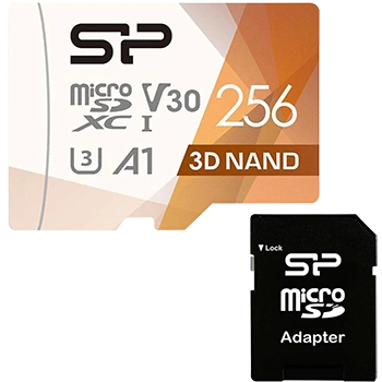 کارت حافظه microSDXC سیلیکون پاور مدل Superior Pro کلاس 10 استاندارد UHS-I U3 سرعت 100MBps ظرفیت 256 گیگابایت به همراه آداپتور SD